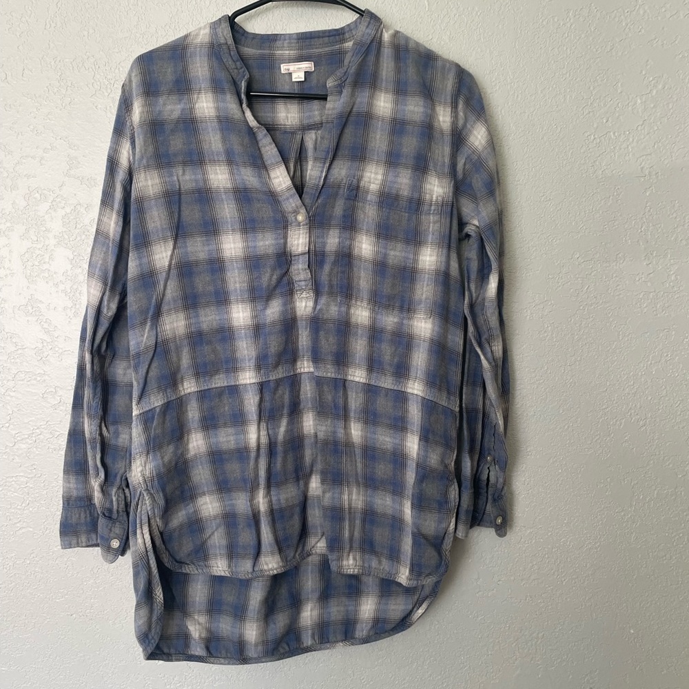 Gap blue/gray checkered tunic